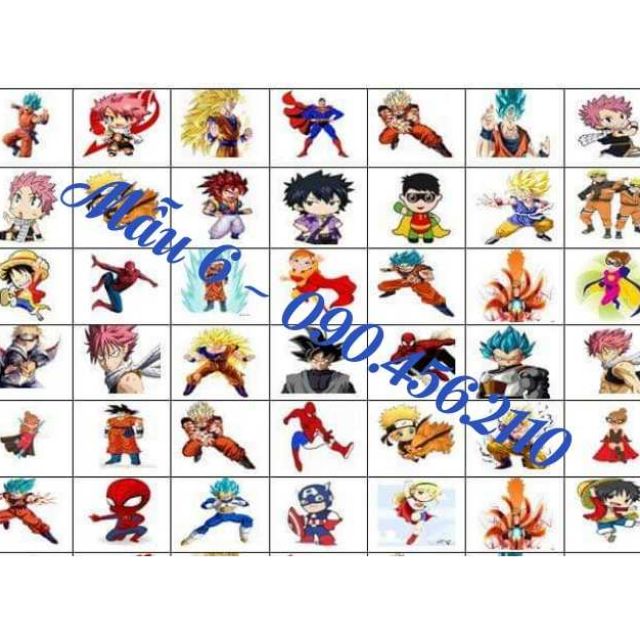 Set 14 tấm sticker khổ a4