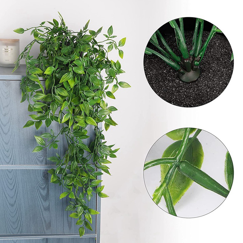 1 Gói Chậu Cây Nhân Tạo Treo Tường Trang Trí Trong Nhà / Ngoài Trời