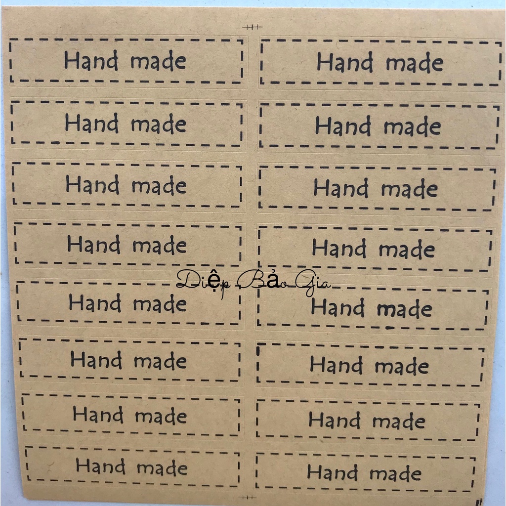 Tem/sticker dán hộp bánh Handmade T5