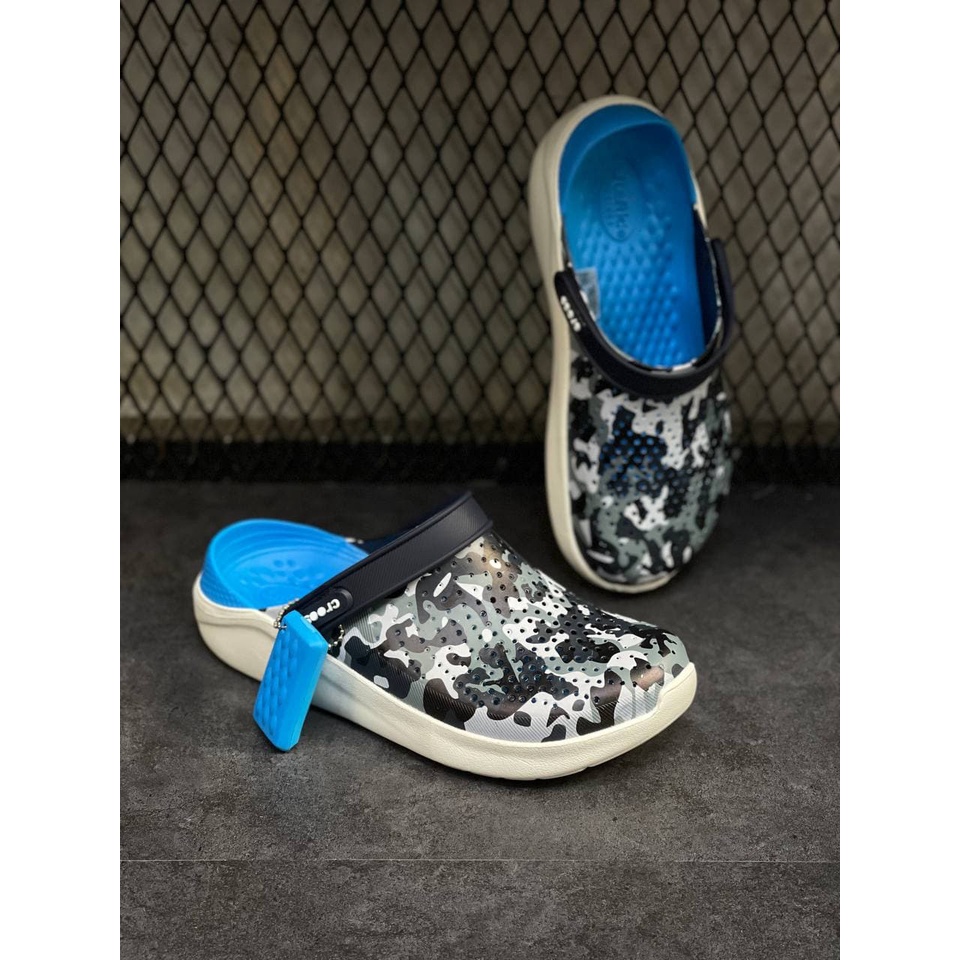 Dép Cross Clog Camo nam nữ unisex nhiều màu chất liệu Literid êm chân, đi mưa - Hàng chính hãng - Sấu vui vẻ Official
