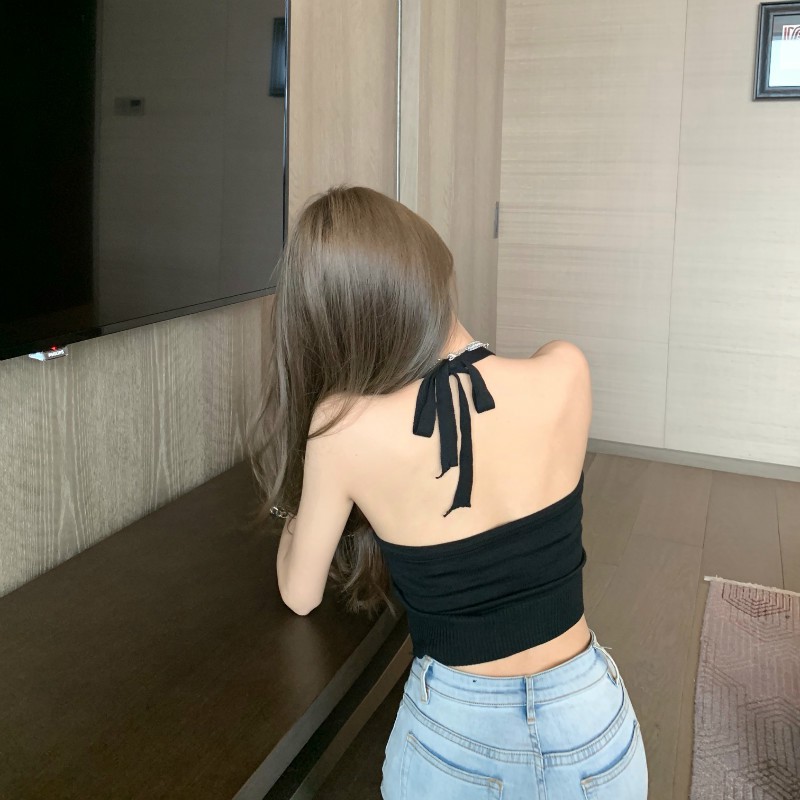 Áo Không Tay XIAOZHAINV Cho Nữ Dệt Kim Cổ Chữ V Gợi Cảm Thời Trang Hàn Quốc