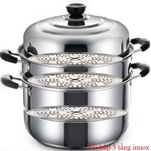 Nồi hấp 3 tầng innox cao cấp