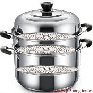 Nồi hấp 3 tầng innox cao cấp