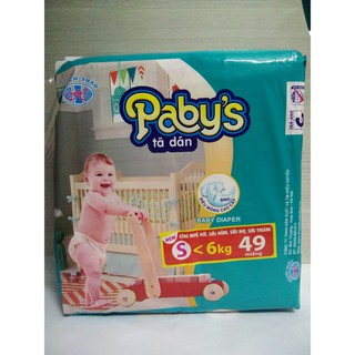 Combo 2 bịch tã dán pabys cỡ s49 chiếc / bịch + km