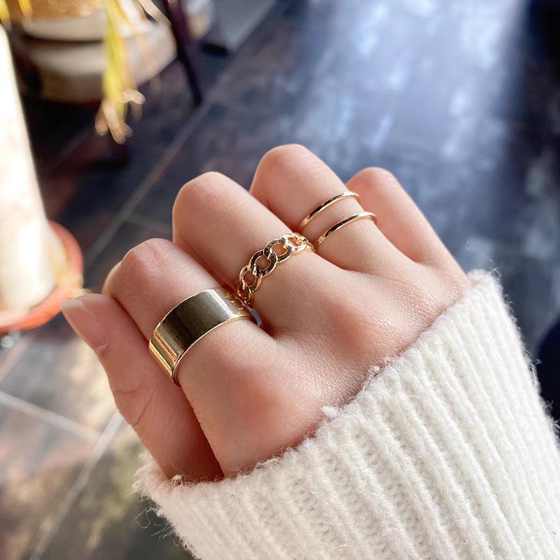 Set Nhẫn Hàn Quốc 3 Mẫu Phong Cách Cá Tính Năng Động Mainia Shop