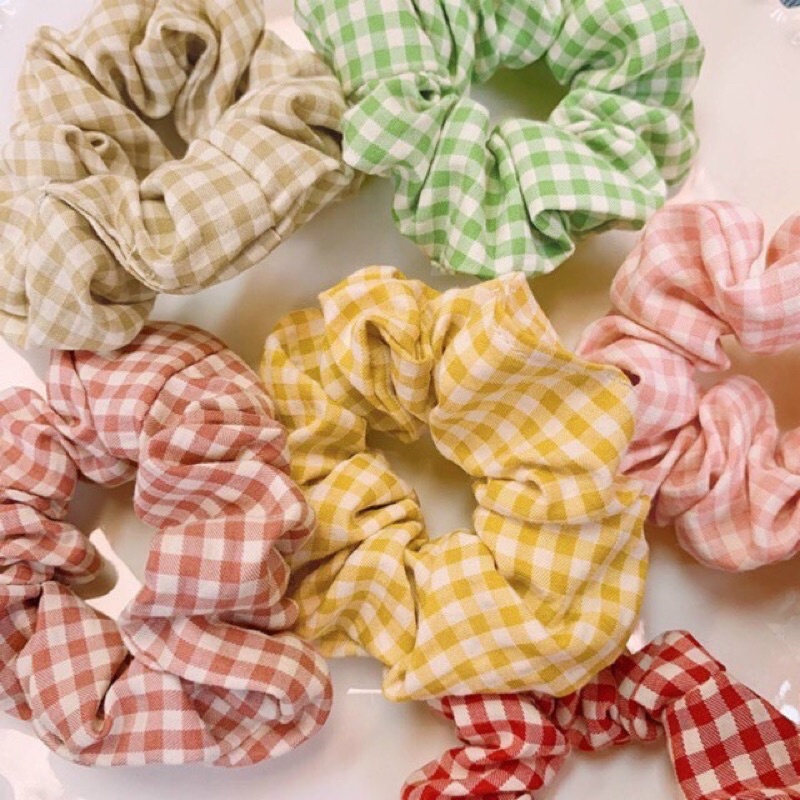 Dây buộc tóc kẻ ( shop giao màu ngẫu nhiên )