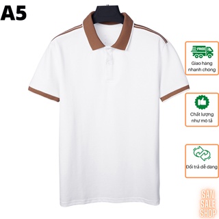 Áo polo cổ dệt 💖 polo khử mùi cotton cvc 💖 áo thun cổ bẻ sang trọng, lịch sự - a5