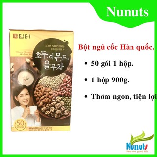 Bột ngũ cốc hàn quốc,damtuh hộp 900g, 50 gói nhỏ bên trong, thơm ngon nunuts.