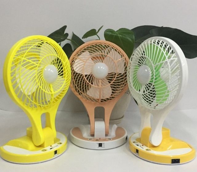 Quạt Sạc Tích Điện Có Đèn Mini Fan JR-5580