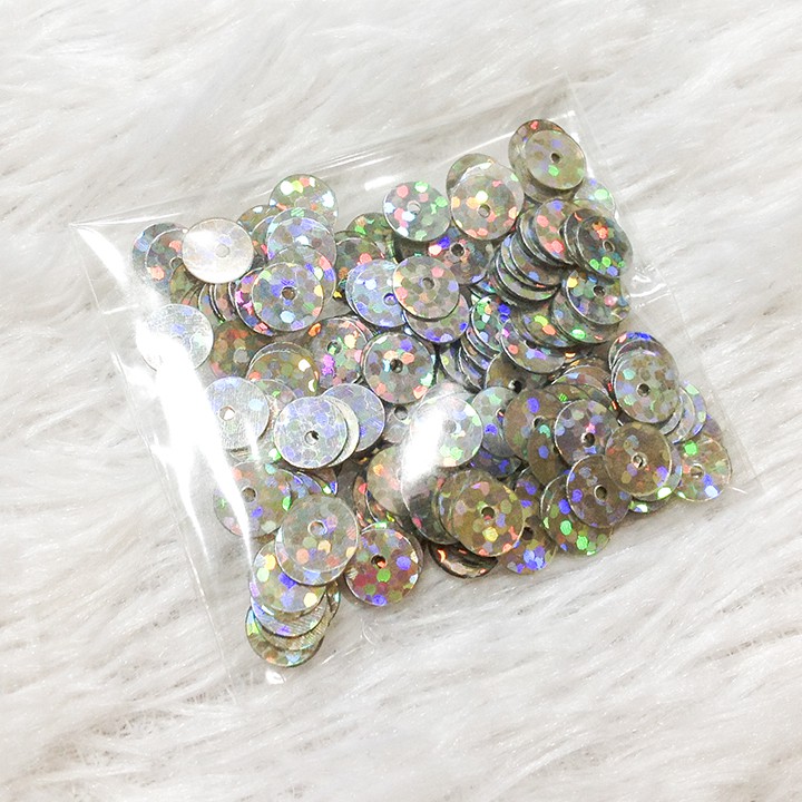 Hạt kim sa đính áo thời trang size 7mm nhiều màu