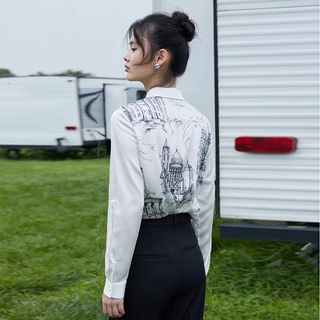 Áo sơ mi lụa hoạ tiết Vero Moda