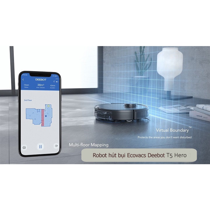 Robot Hút Bụi Lau Nhà Ecovacs Deebot T5 Hero, T5 Power - Hàng trưng bày mới 99%