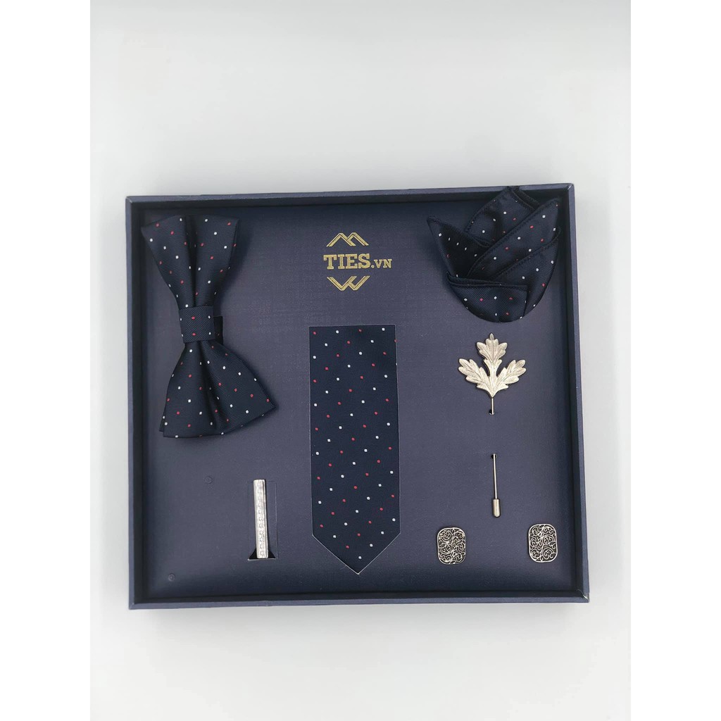 Set cà vạt quà tặng bản nhỏ hộp TIES