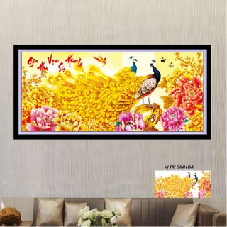 Tranh đính đá Gia Hòa Vạn Sự Hưng LV265, Kích thước 108x50cm