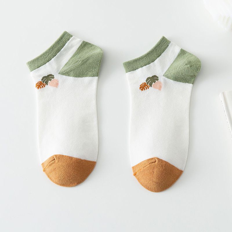 Set 5 đôi tất cổ ngắn hoa xanh cotton siêu xinh BAG U TATMIX078-hoaxanh