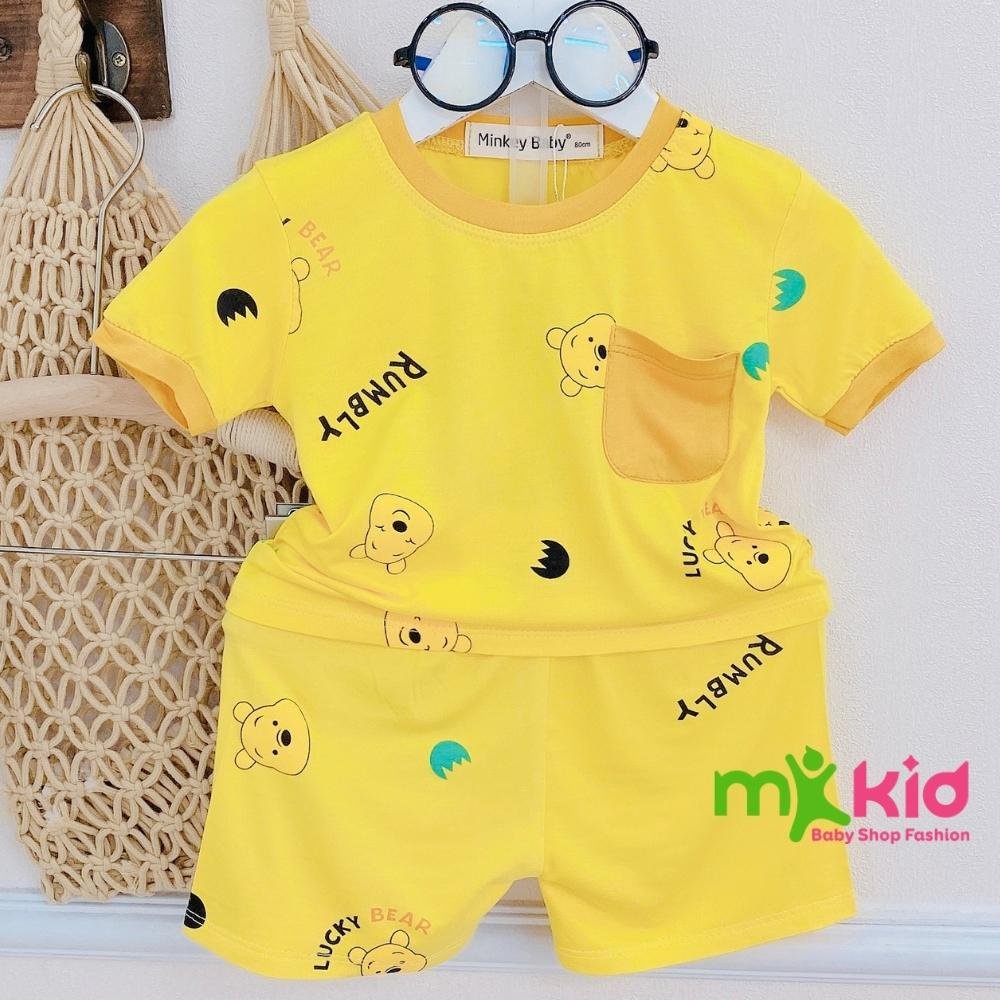 Bộ Cộc Tay Cho Bé Trai Bé Gái 6-26KG 💖FREE SHIP💖 Bộ Thun Lạnh CộcTay  siêu mềm mịn thoáng mát cho bé