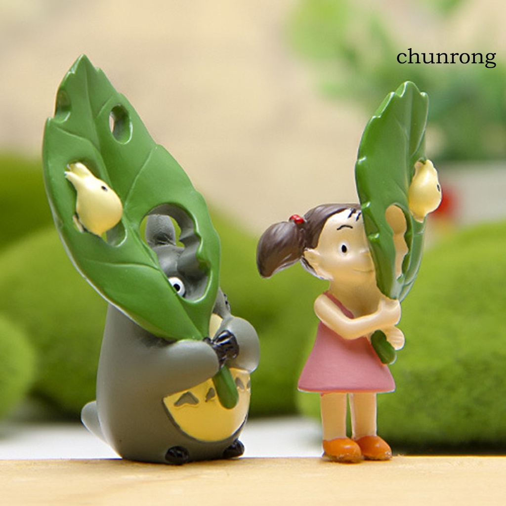 Cr-set 2 Mô Hình Nhân Vật Anime Ghibli Totoros Mei Leaf Action Vui Nhộn Trang Trí Sưu Tập