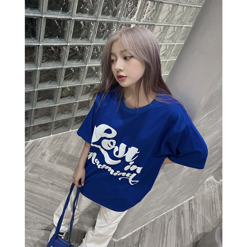 MADMIND® Chính Hãng - Áo thun v2.0 Lost In  màu xanh dương - in nổi, cổ tròn, cotton thoáng mát - Essential Collection
