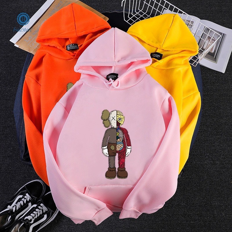 Áo Hoodie Nam Nữ Nỉ Bông Hình Kaws Unisex