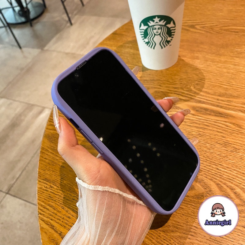 Ốp Điện Thoại TPU Dẻo Màu Tím Thiết Kế Đơn Giản Thời Trang Cho IPhone 11 7Plus 8Plus XR 14 13 12 Pro Max