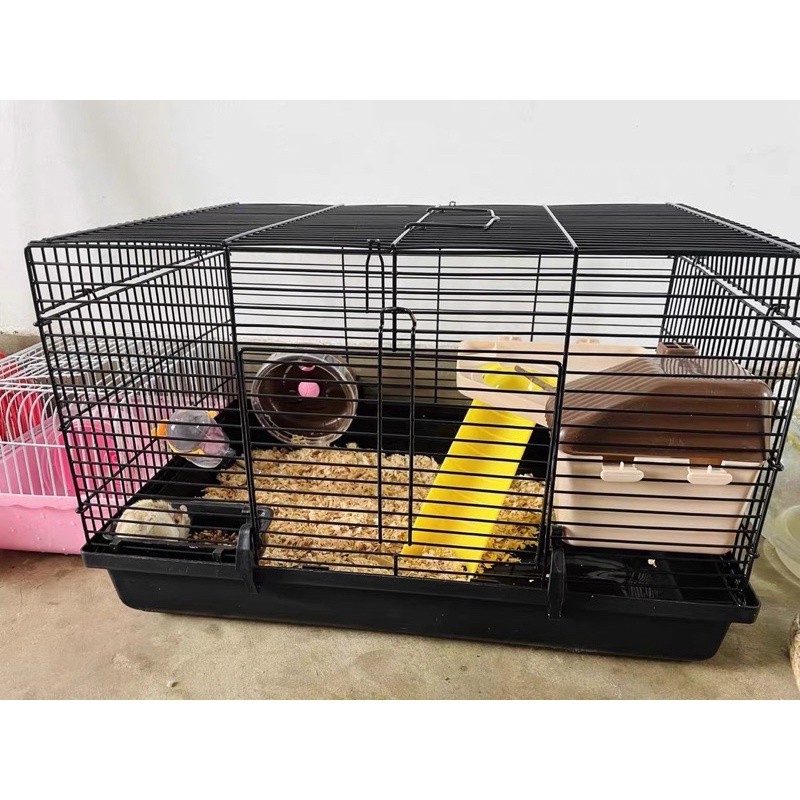 lồng đại full phụ kiện cho hamster (mẫu nhà liền) 40x30x30