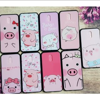 Ốp lưng Samsung J7 Plus(J7+) viền dẻo lưng bóng hình chú heo dễ thương