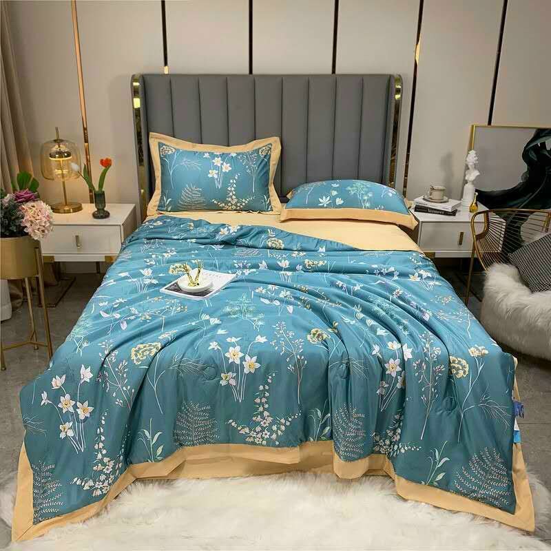 [RẺ NHẤT SHOPE]Chăn hè lụa thái trần bông cao cấp, chăn lụa mùa hè thu mềm mát size 2mx2m2