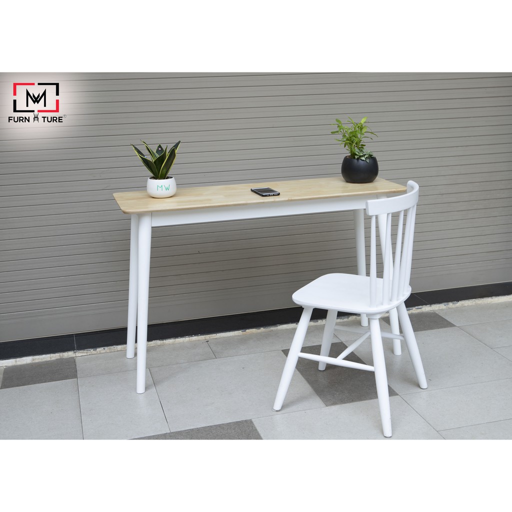 LONG TABLE-bàn làm việc gỗ cao su 100% lắp ráp tiện lợi nhiều màu - MW FURNITURE