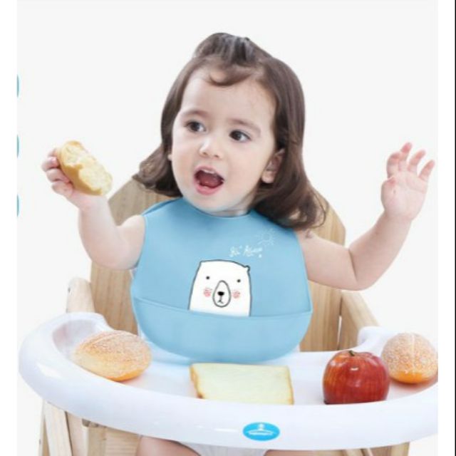 Yếm ăn dặm silicon cho bé