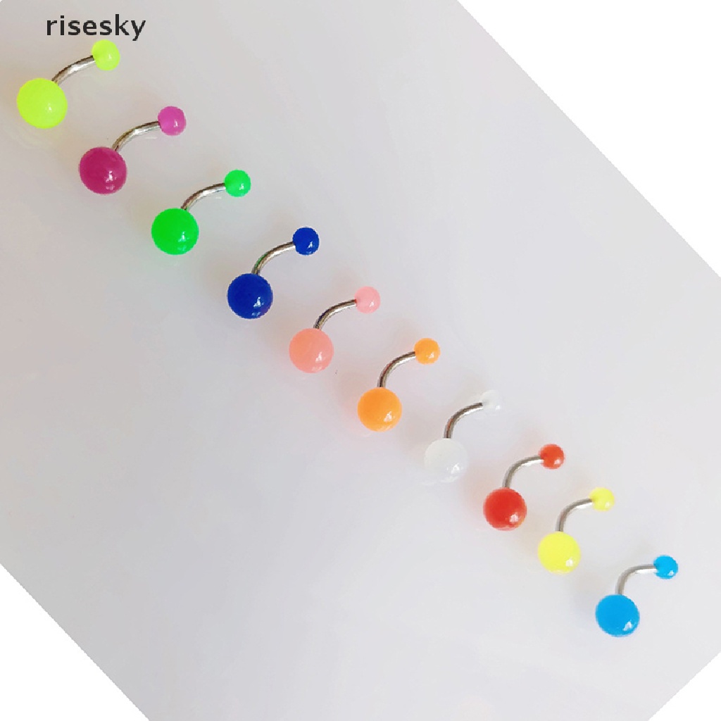 Set 10 Khuyên Rốn Dạ Quang Nhiều Màu Sắc ♨Trên đó