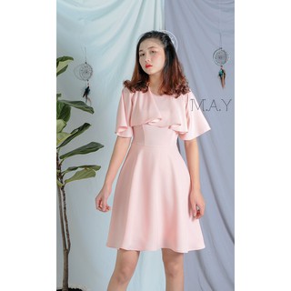 Đầm lụa ý hồng phấn