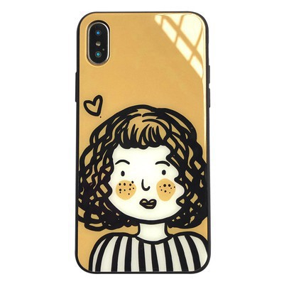 Ốp lưng kính iphone hình chàng trai cô gái dành cho iphone 6 7 8 plus x xr xs max 11 pro max - k184