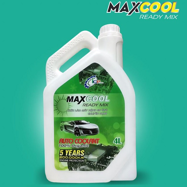 Nước Làm Mát Động Cơ ô Tô,Xe Máy Maxcool Màu Xanh 4 Lít.