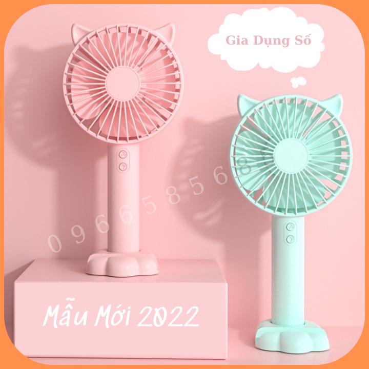 Quạt Cầm Tay Có Đế - Quạt Mini- Quạt mát siêu tiên dụng