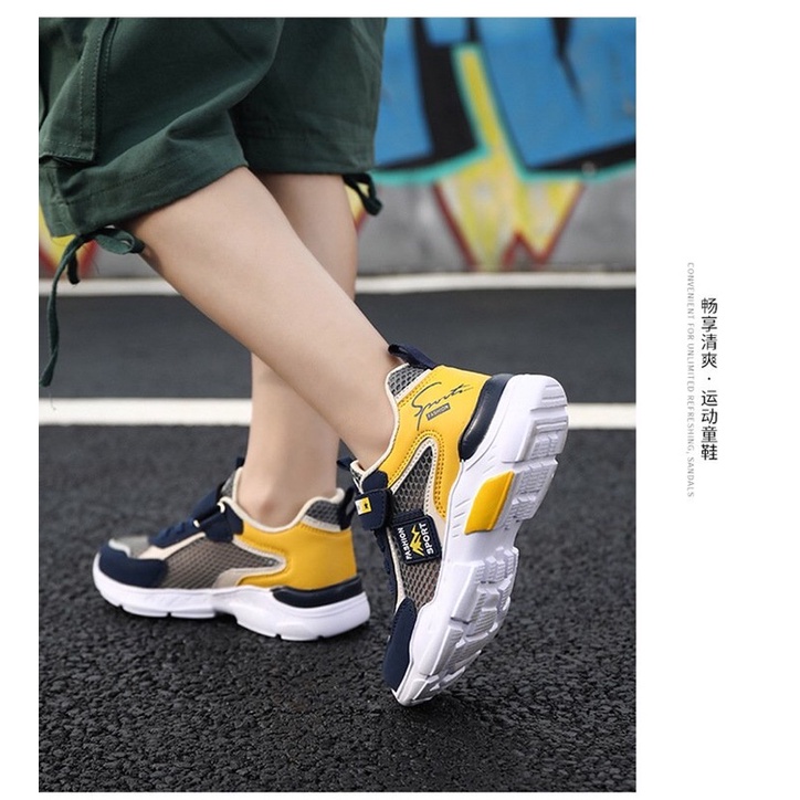 GIÀY THỂ THAO LƯỚI MỎNG THOÁNG CHO BÉ TRAI SIZE TỪ 28-40 TRONG ĐỘ TUỔI 3-18 TUỔI
