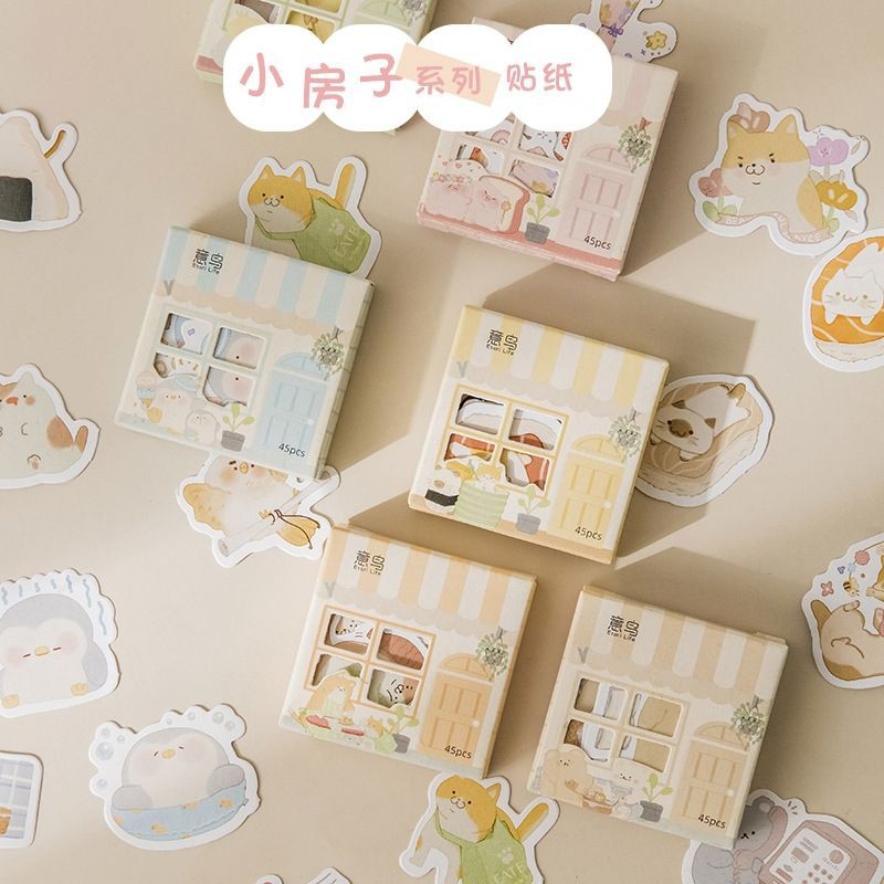 Set 45 hình dán hộp sticker trang trí