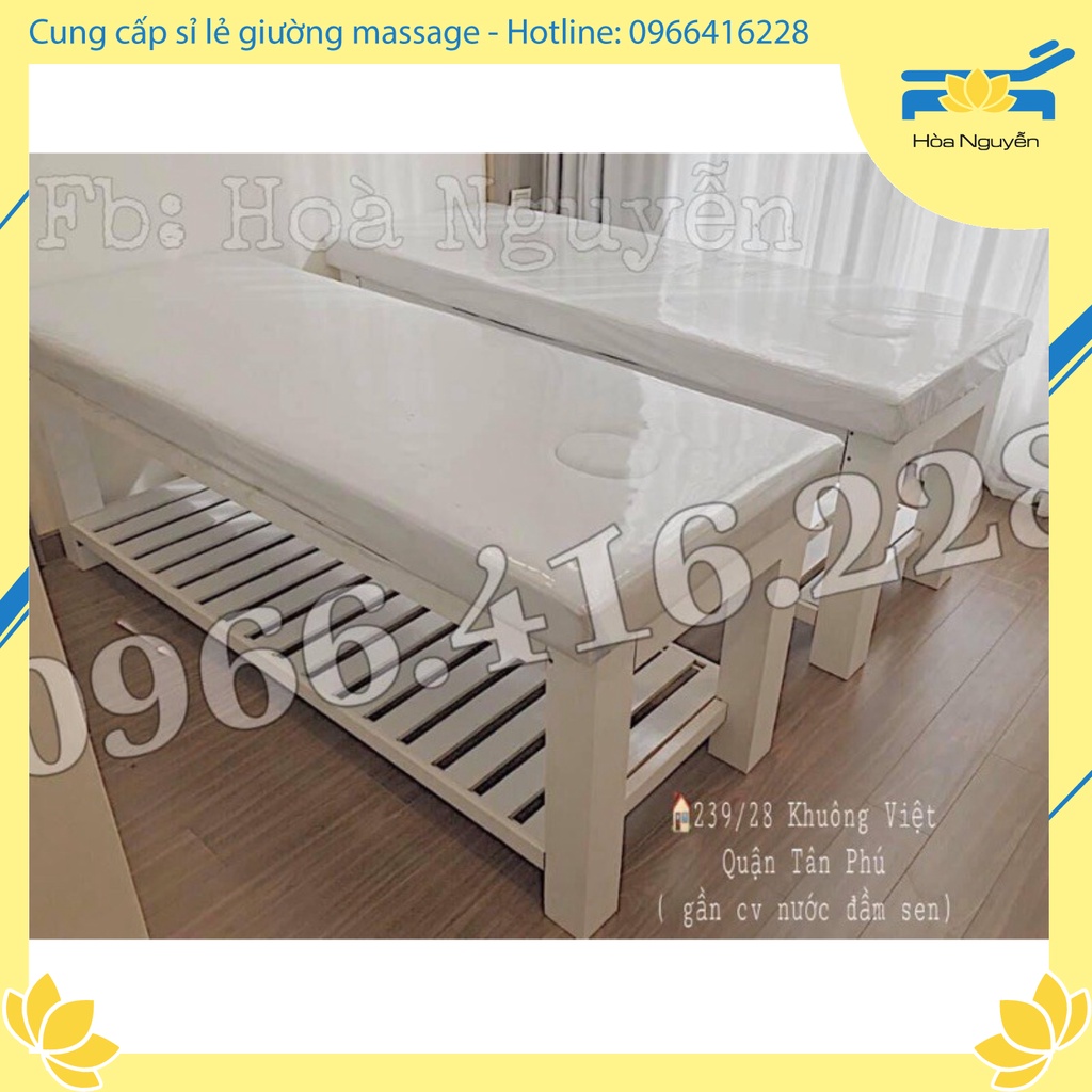 Giường spa chân gỗ thông siêu bền chắc - Có Sẵn