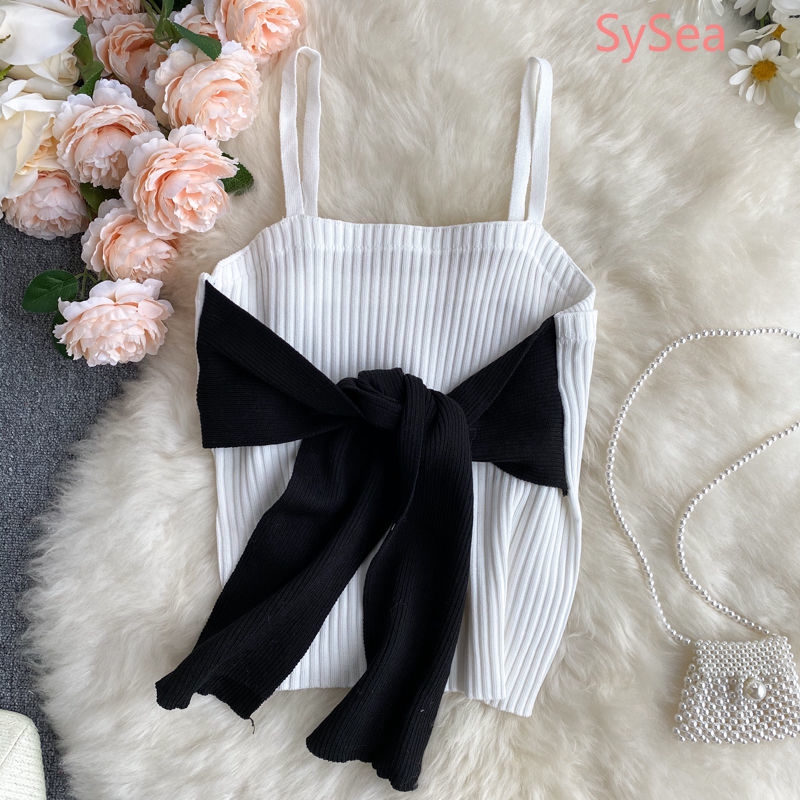 Áo Không Tay Dệt Kim Thiết Kế Ngọt Ngào Cho Nữ