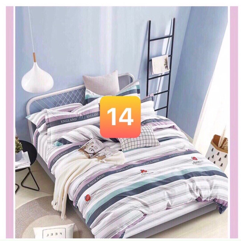 Drap 100% cotton Hàn Quốc bộ có mền cho bé yêu nệm 5-30p ÔM DÂY KHOÁ