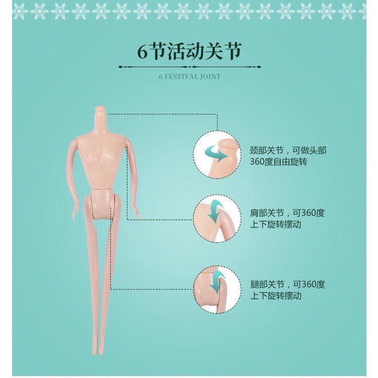 Búp bê khớp hộp kèm nhiều phụ kiện siêu đáng yêu dành cho bé (hình thật)