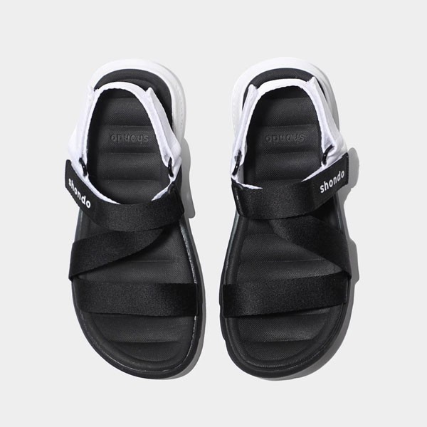 Giày Sandal Shondo F6 sport ombre đế 2 màu đen trắng F6S0110