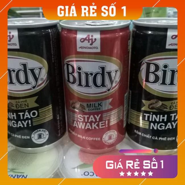 CÀ PHÊ ĐEN/ SỮA BIRDY LON 170ML (shopmh59)