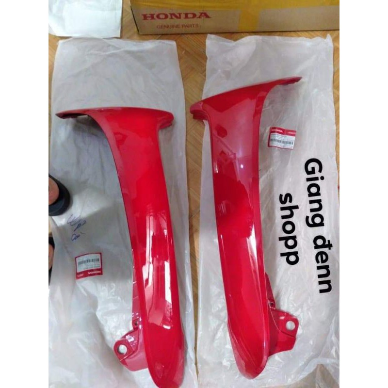 combo 2 cánh yếm ngoài xe wave 100 màu đỏ cờ chính hãng honda