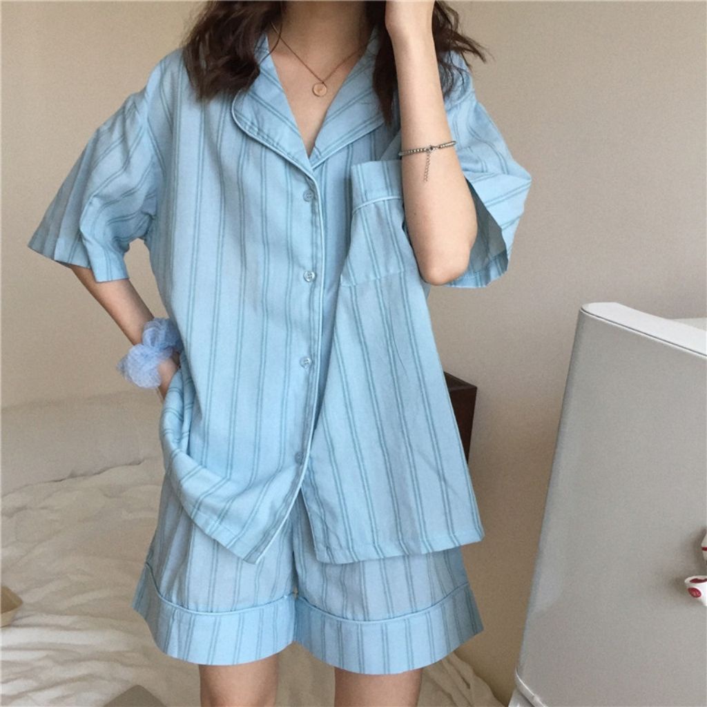 (Hottrend) Bộ ngủ Pijama dáng rộng IC03- Vải cottong sữa co giãn 4 chiều, 3 size lựa chọn, thoáng mát- INCA 03