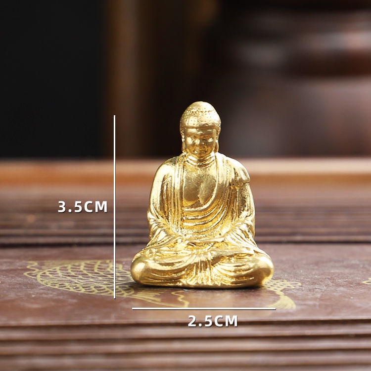Tượng Phật Nhỏ Bằng Đồng Nguyên Chất Dùng Trang Trí Xe Hơi