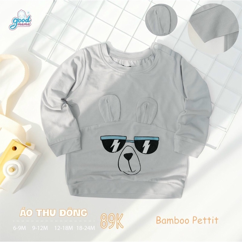 GTB43 Áo dài tay thu đông tai gấu Good mama