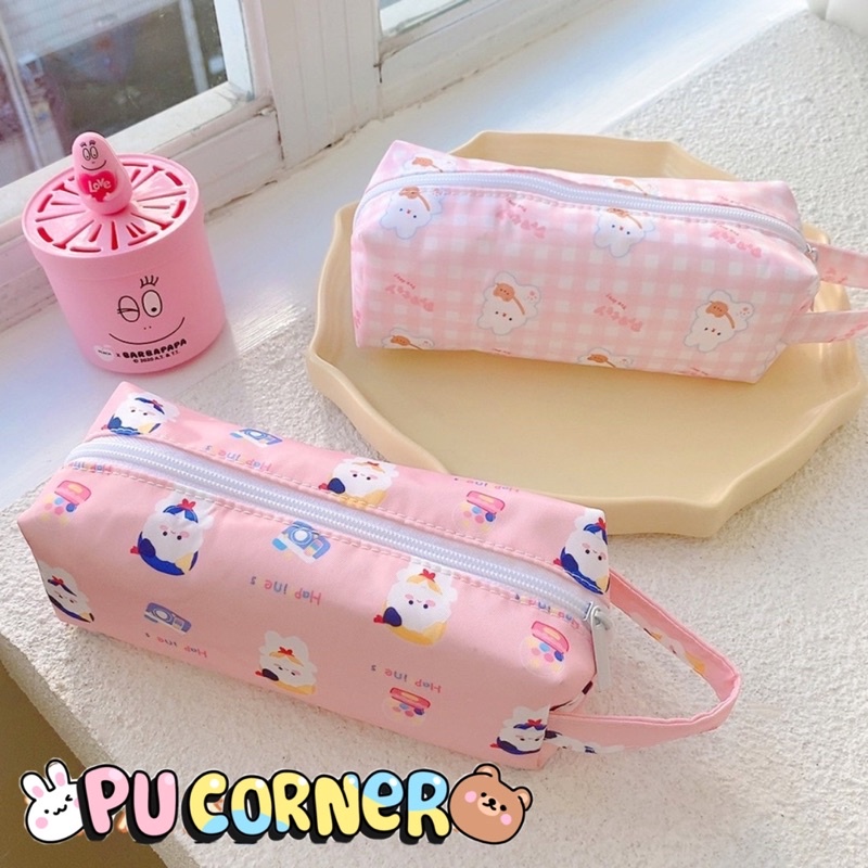 Hộp bút - bóp viết vải dù hình gấu thỏ cute