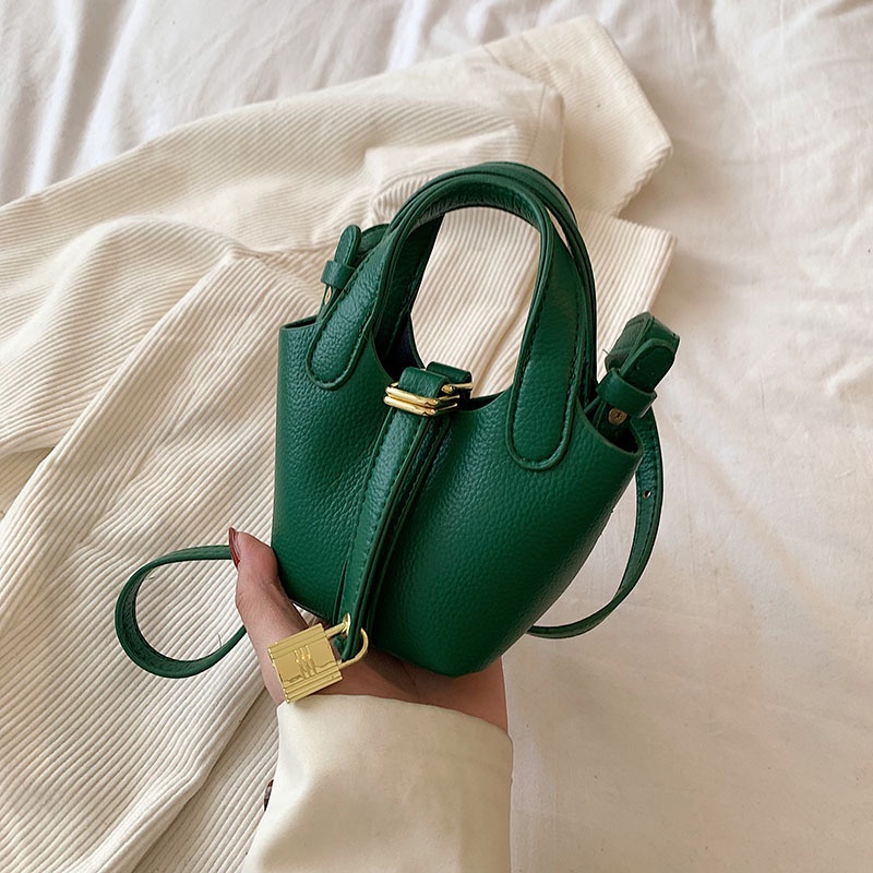 Giỏ Đeo Chéo Mini Có Khóa Phong Cách Ins Thu Đông Cho Bé Gái