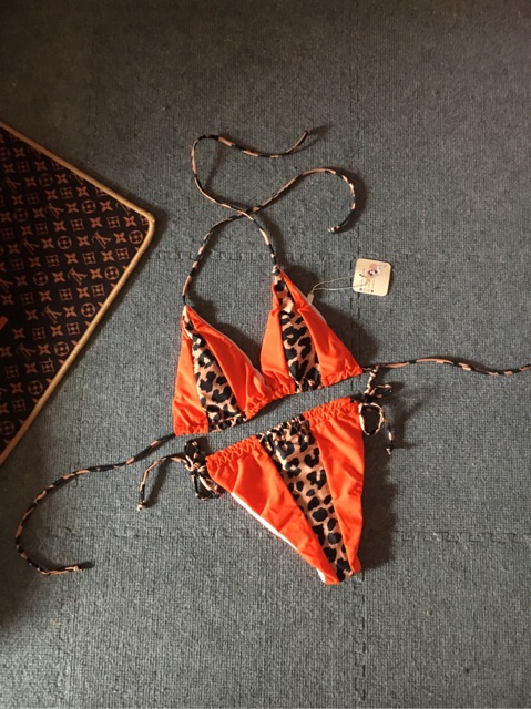[BKN408] &lt;ÂU&gt; SET BIKINI TRIANGLE CAM MIX BEO QUẦN THONG/LỌT KHE