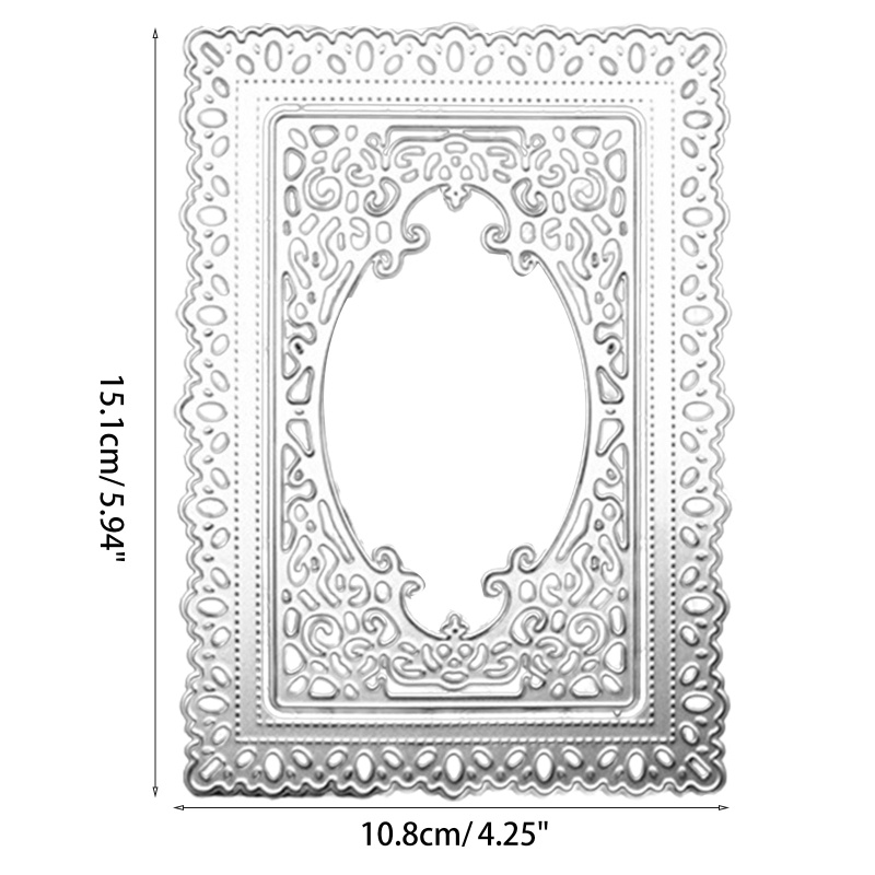 Khuôn Cắt Giấy Kim Loại Khung Chữ Nhật Xinh Xắn